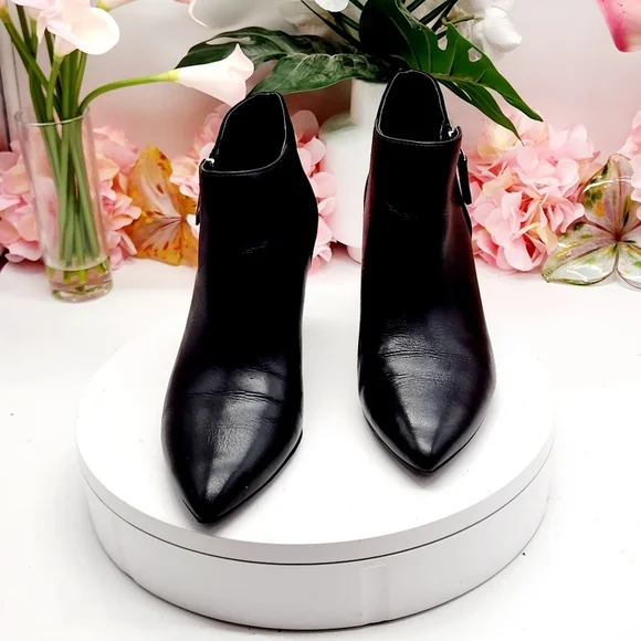 Nine West Yames Leather Pointed Toe Booties Size 8.5 - Picture 12 of 16